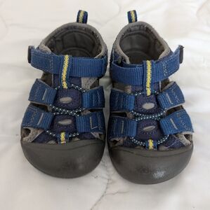 Keen Toddlers Newport Sandal - Navy/Yellow/Gray -